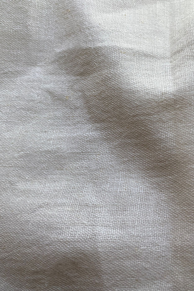 Hemp and Khadi Cotton - hand spun handwoven fabric 115 cm