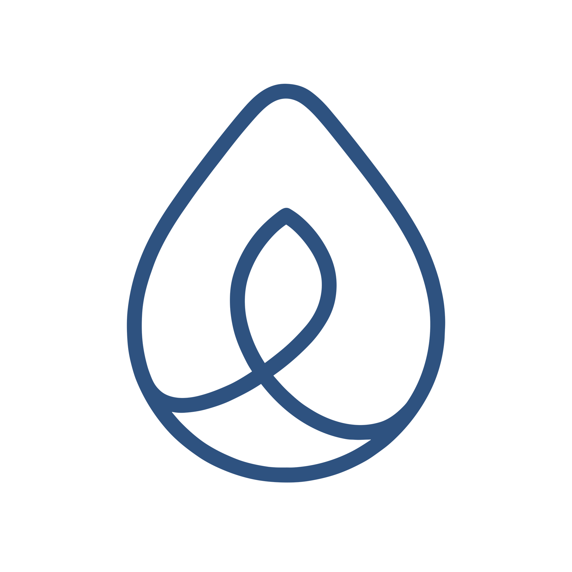 blue logo of a water drop with an umpercent inside it