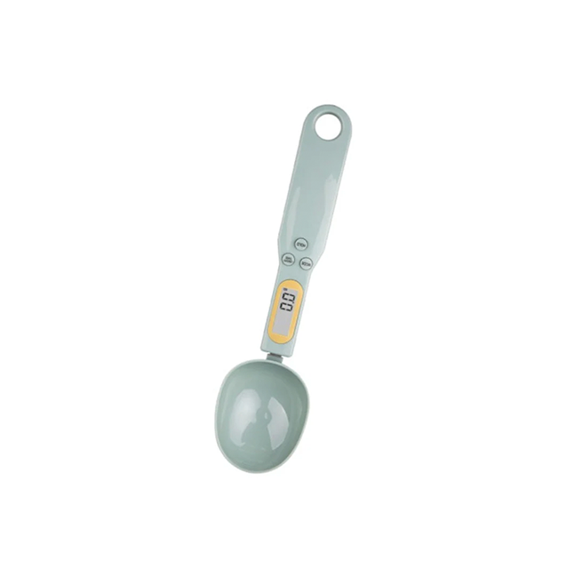Digital measuring spoon on a white background