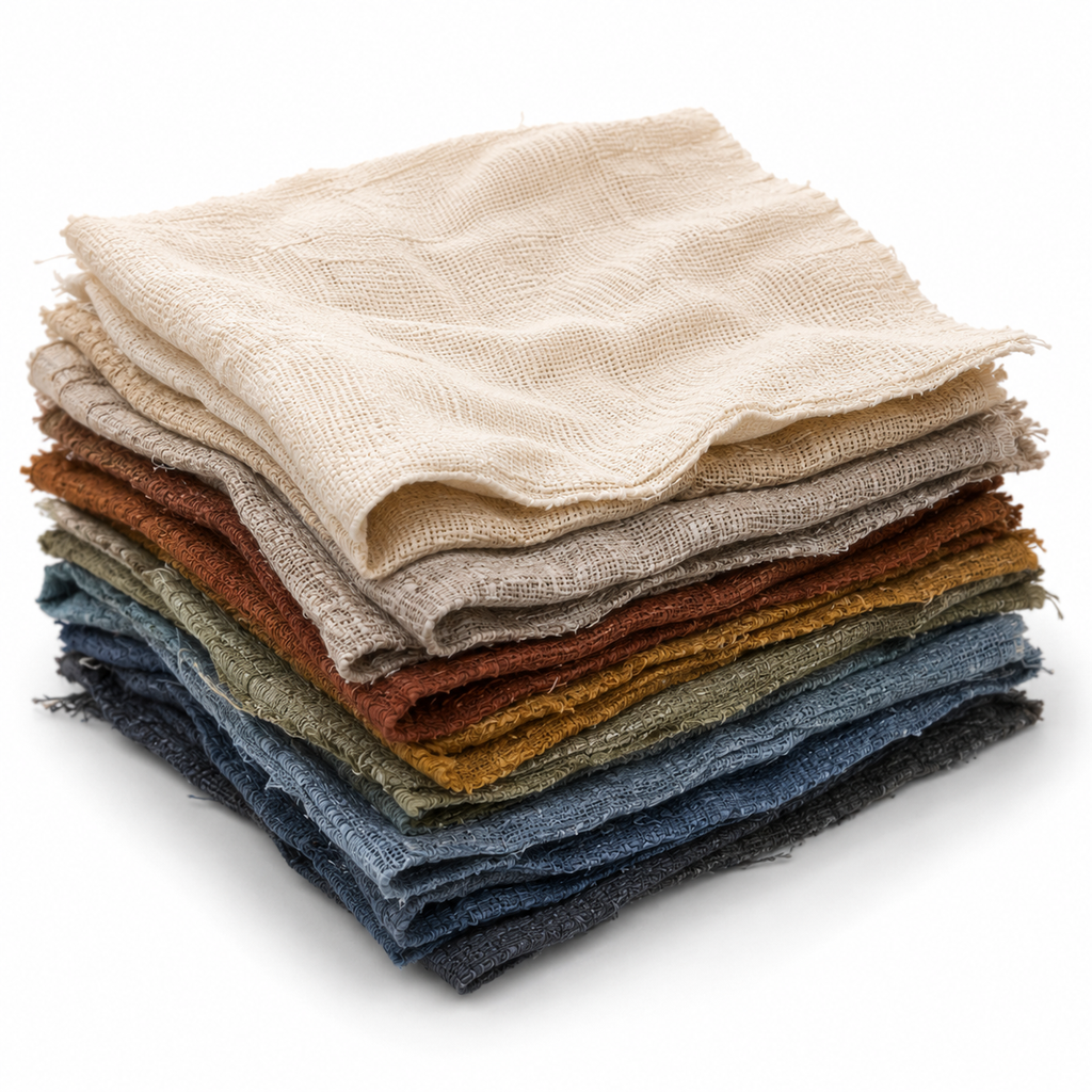 Handwoven Heavy Slub Cotton Fabric by the Yard – Artisan Textured Cott – Natural Dye Store