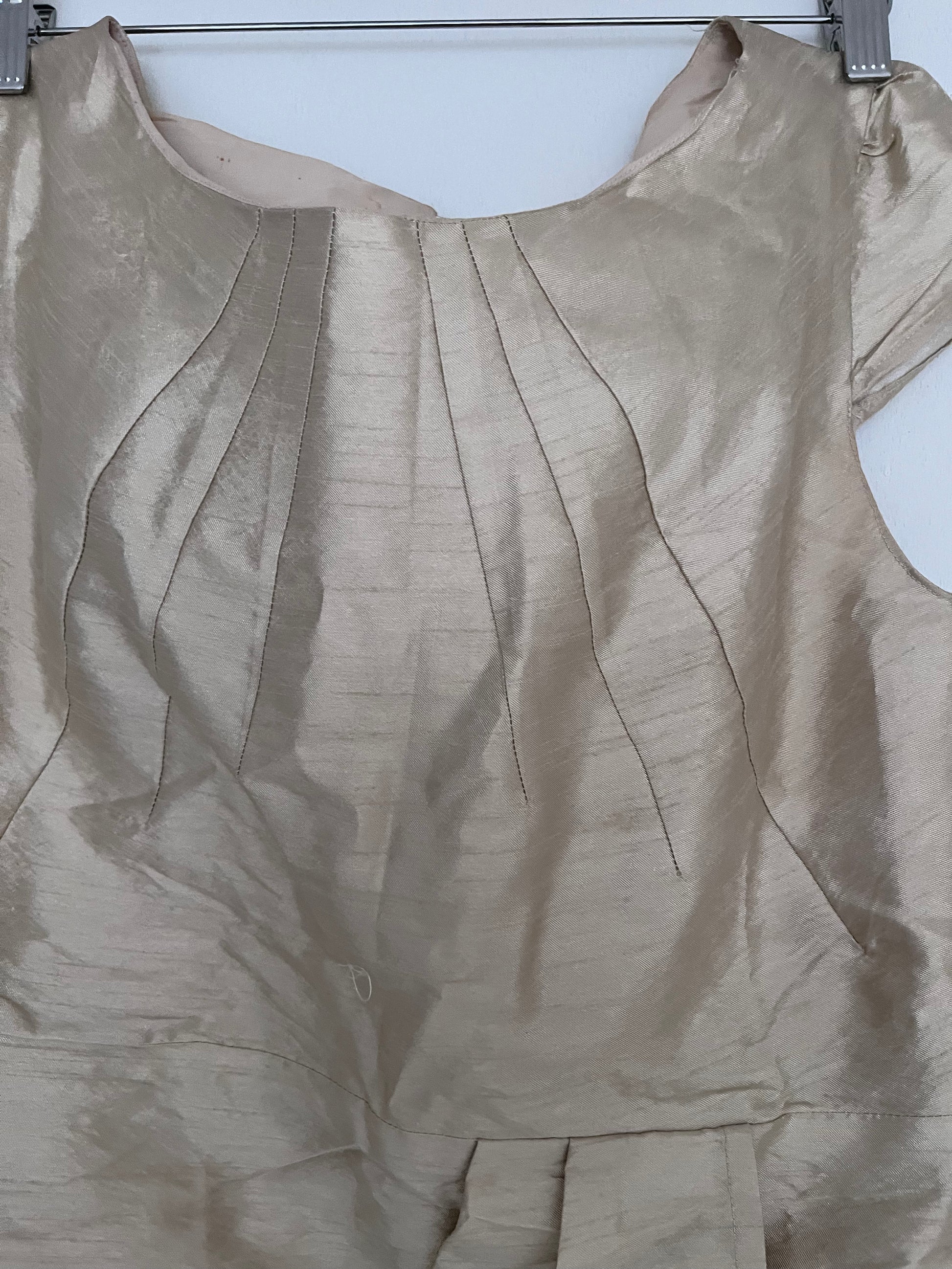 copper colored silk brides maid dress size 36EU