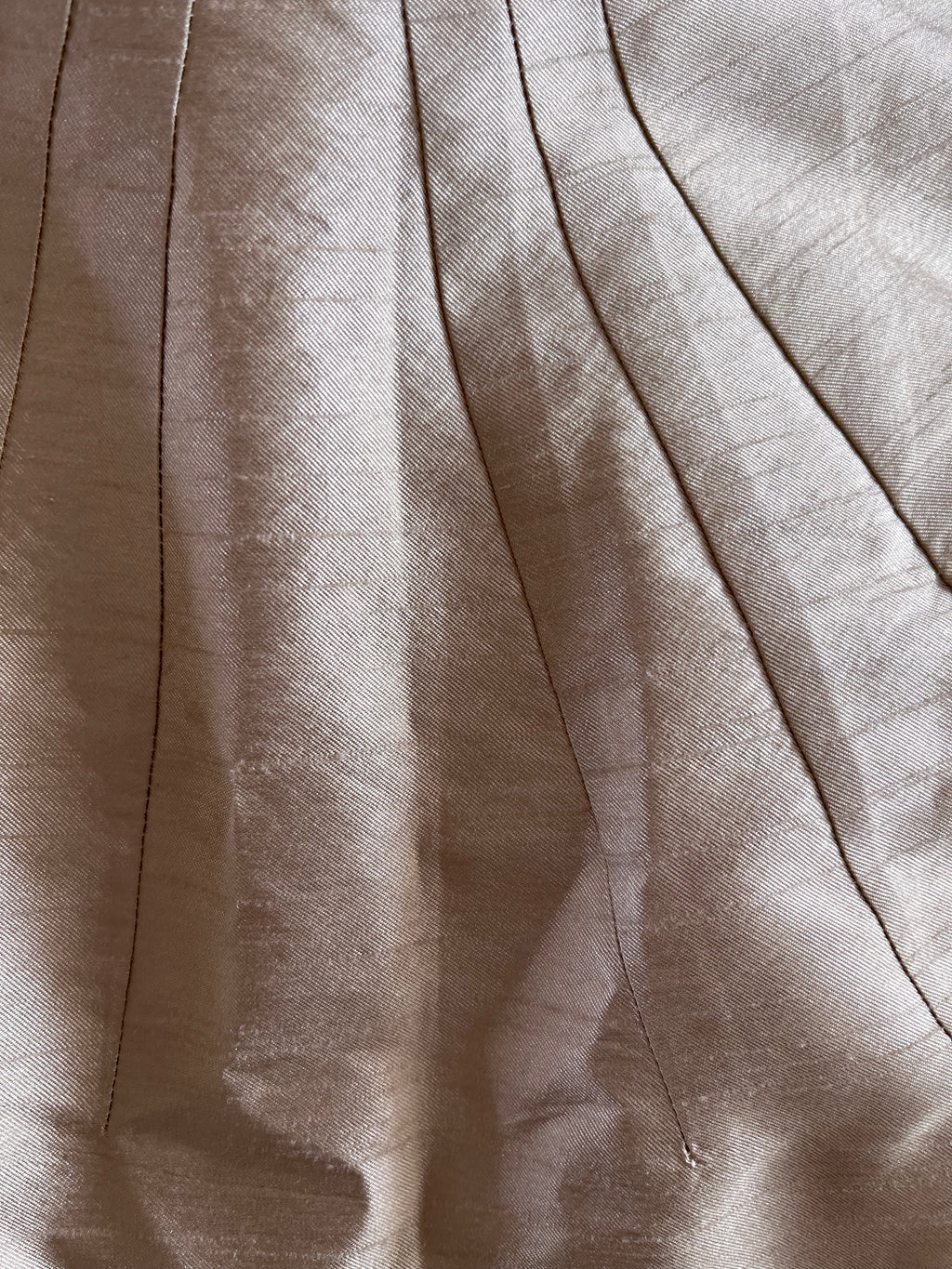 copper colored silk brides maid dress size 36EU