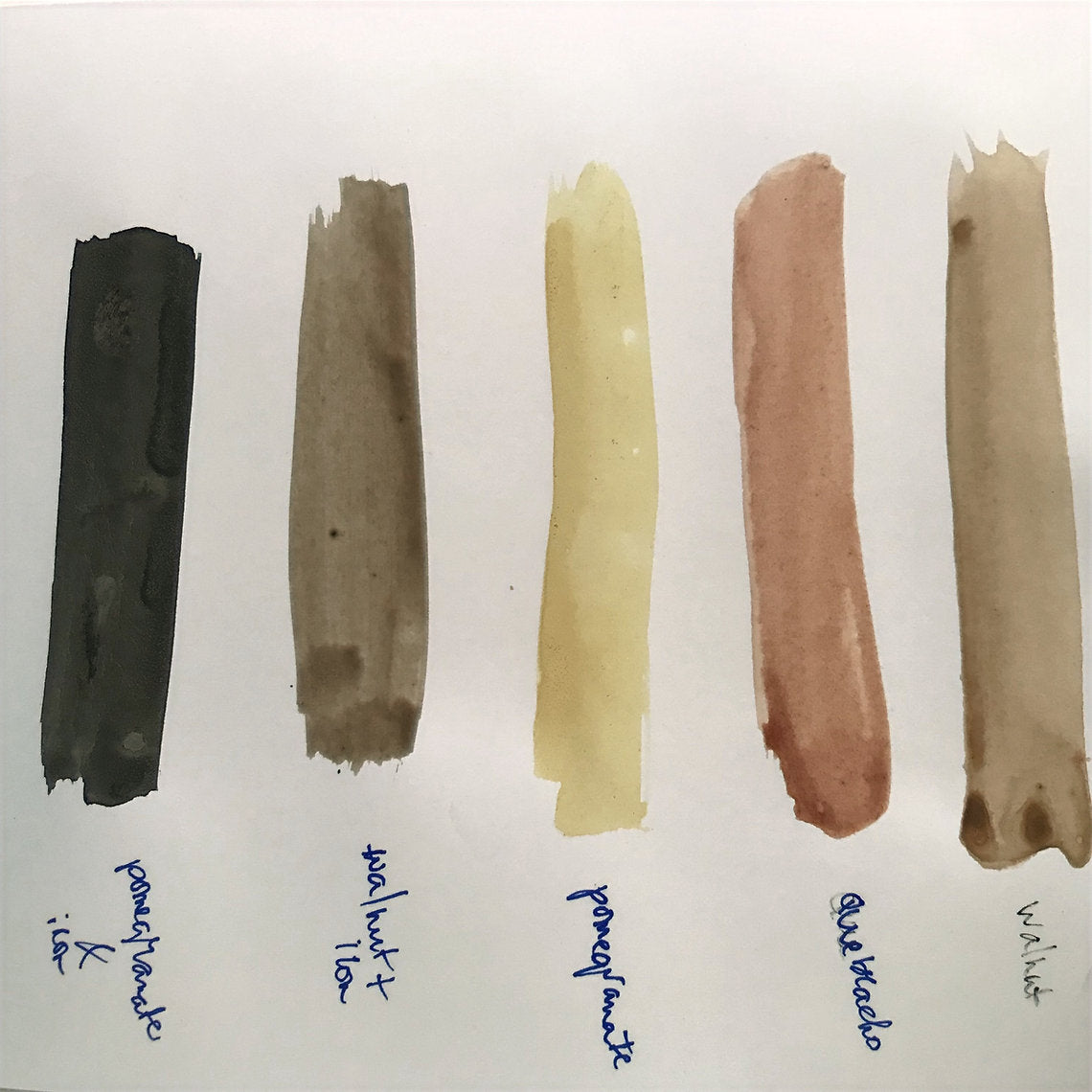 Color swatches labeled with names on a white background
