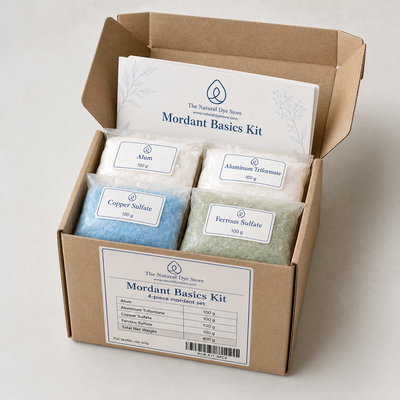 Mordant Basics Kit in a cardboard box on a light background