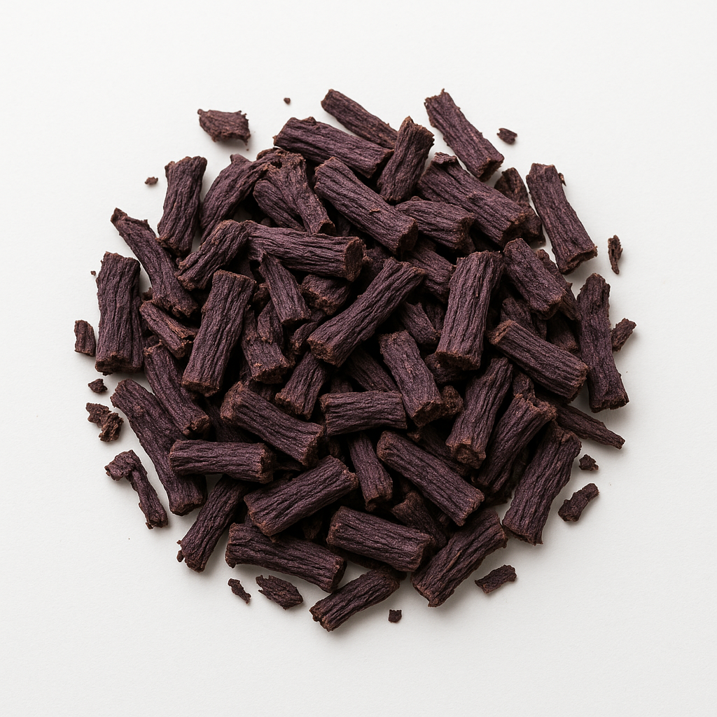 Dark brown sticks on a white background