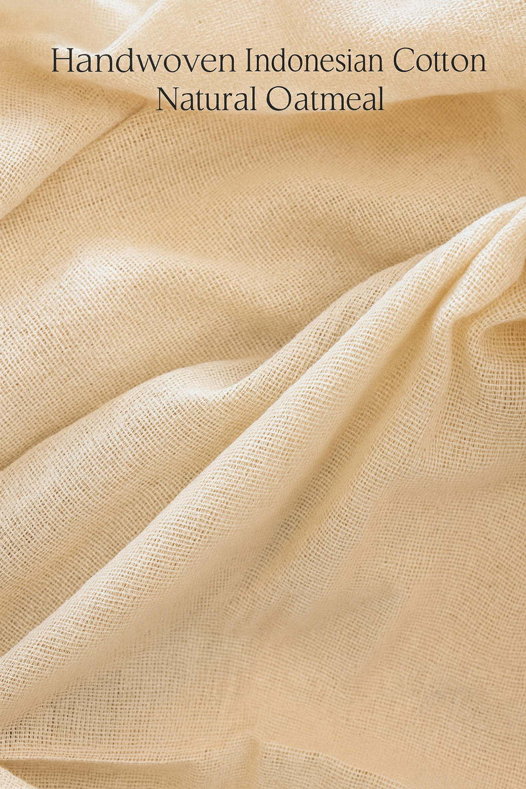 Handwoven Heavy Natural Cotton Yardage 120cm wide