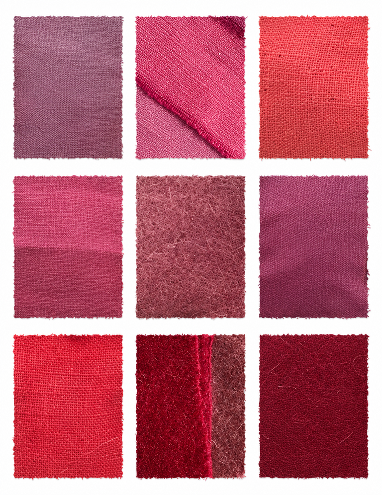Cochineal Whole Dried Bugs (Dactylopius coccus) fabric samples