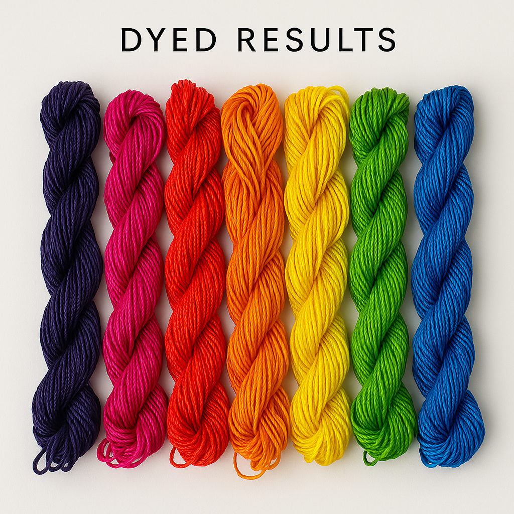 Set berisi 10 — Benang Sutra Mulberry 4-Ply Mini Gulungan (5g Setiap · 12 m)