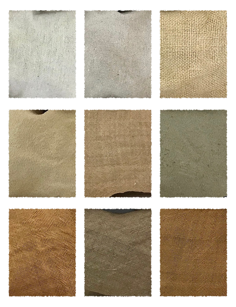 Henna Powder (Lawsonia inermis) fabric samples