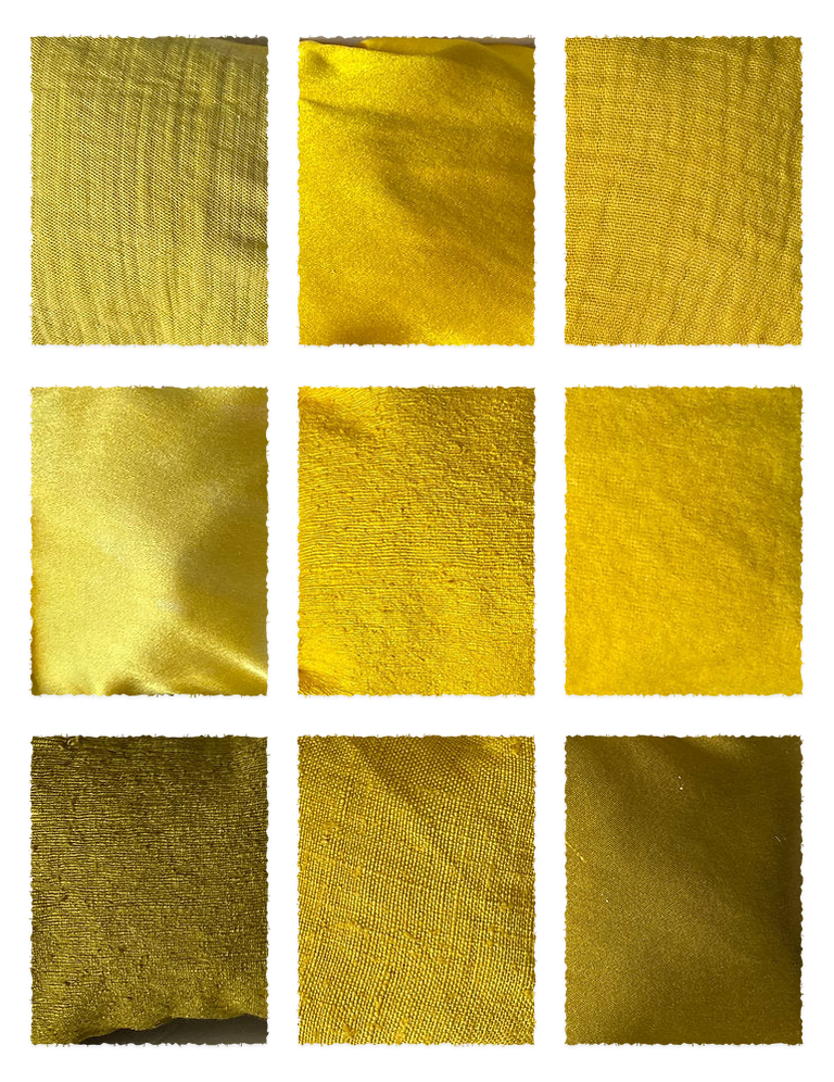 Onion Peel Extract (Allium cepa) fabric samples
