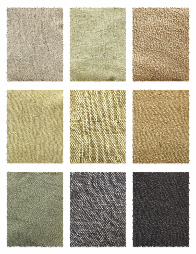 Pomegranate Powder (Punica granatum) fabric samples