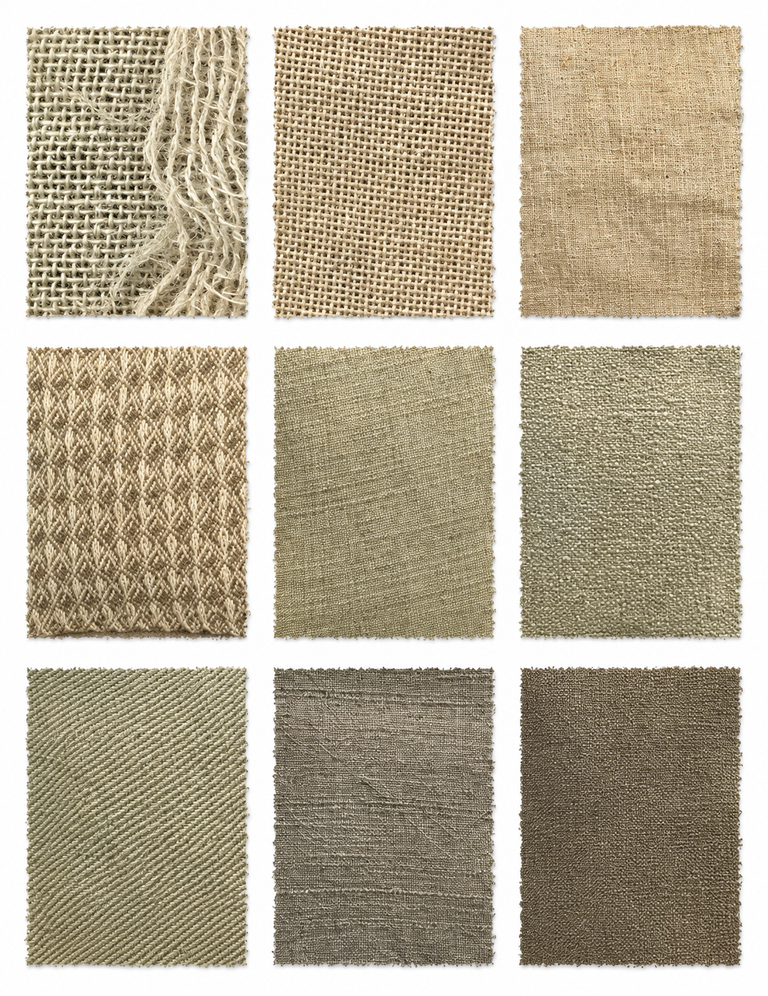 Poplar Bark (Populus nigra) fabric samples