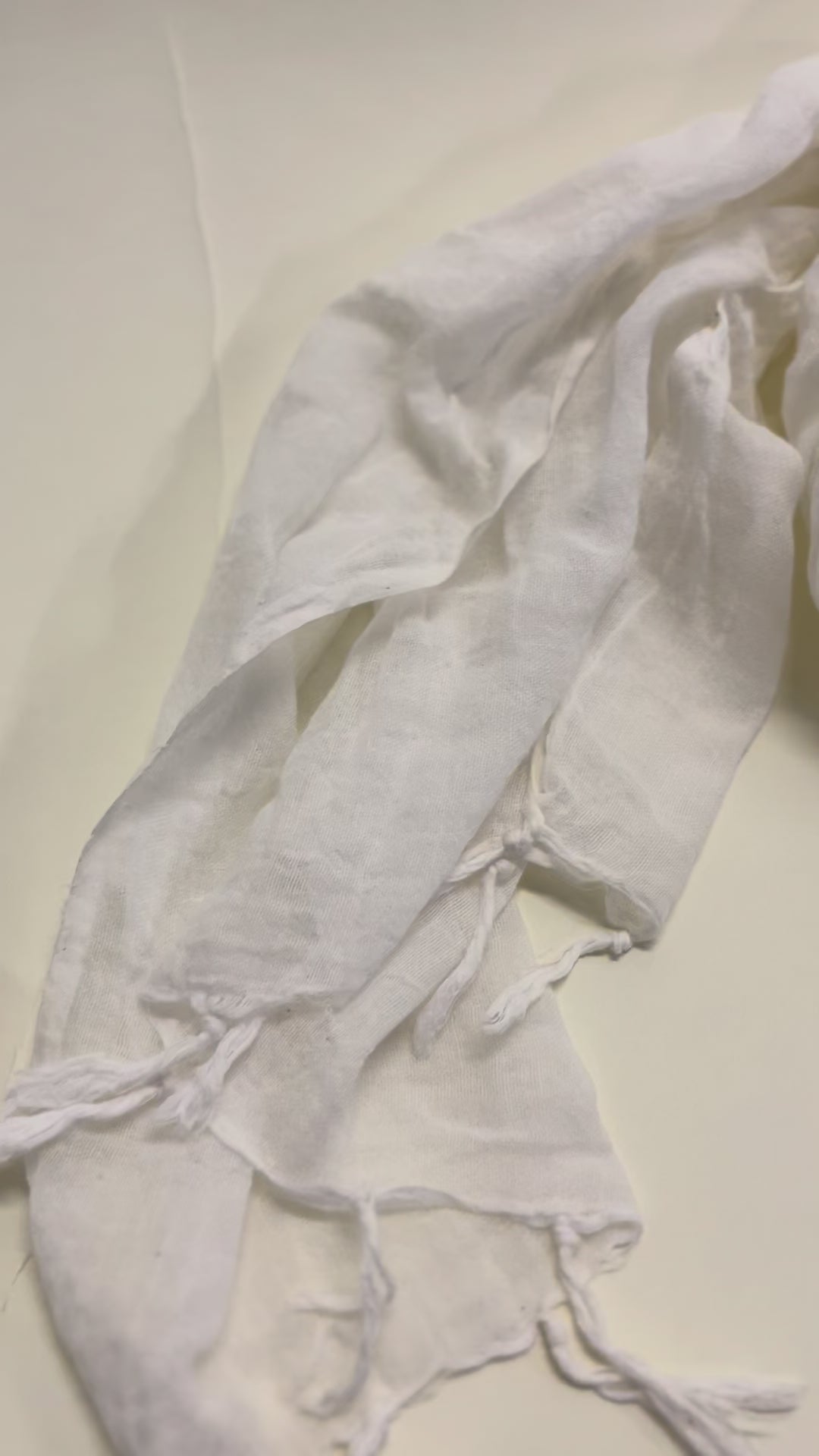 Light Cotton Gauze Shawl – Handwoven – 70 x 200 cm (27.5 x 78.7 in)