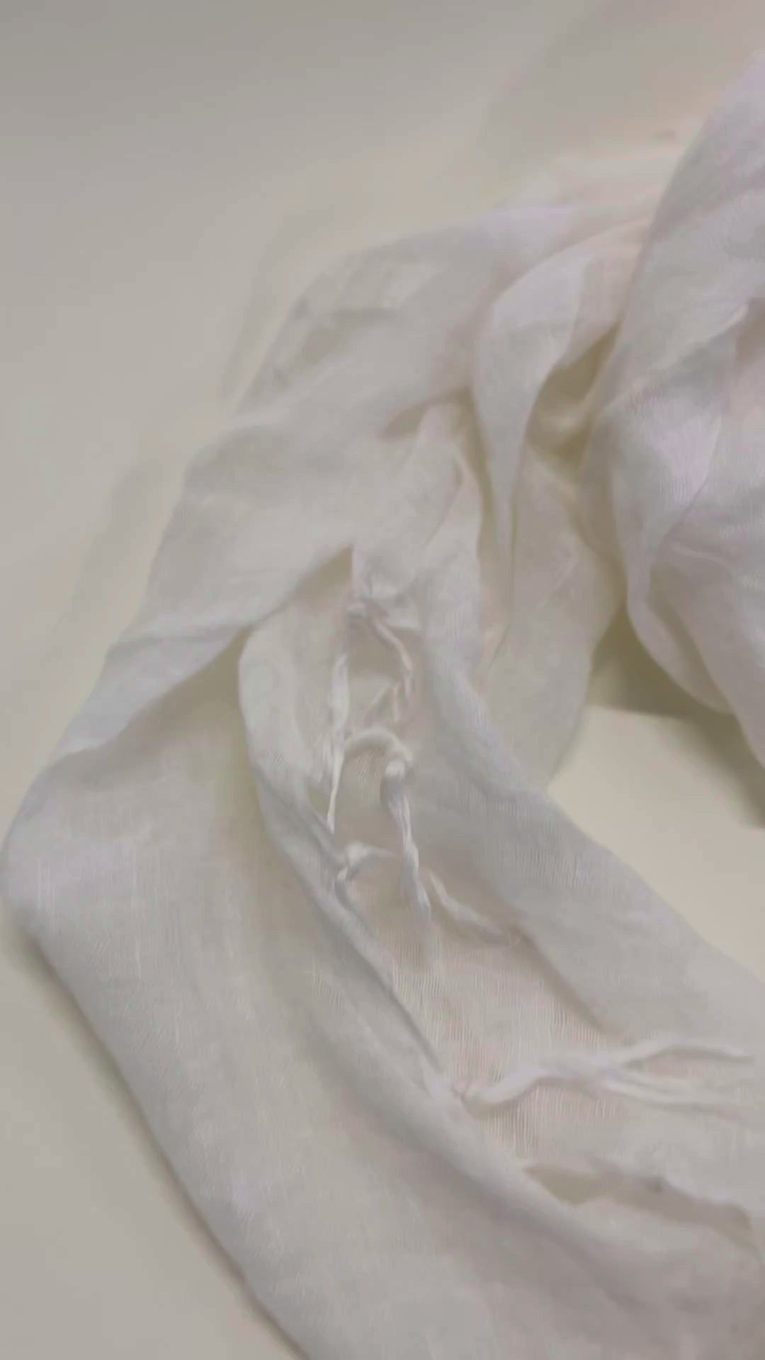 Handwoven Light Linen Gauze Shawl – 70×200 cm (27.5"×78.7") – Sustainable L